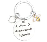 Porte Clés Merci Petite Abeille, Cadeau de Remerciement pour Fête des Professeurs, Enseignant Amitié, Cadeau de Creche Fin d'année, Souvenir et Fête