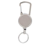 Porte-clés métallique 2,5 cm, chaîne de clés Anti-Perte Tout métal | Porte-clés rétractable en corde nylon qui place les clés sur votre ceinture et se rétracte lorsqu'il n'est pas utilisé, évita