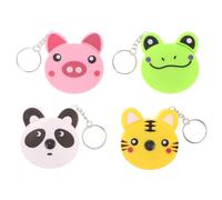 Porte-clés Mètre Ruban Animal Mini Rétractable 4 Pièces Abs