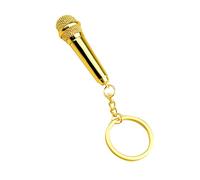 Porte-clés microphone portable unique fan de musique tendance en forme de micro porte-clés breloque de poche ornement clé