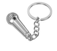 Porte-Clés Microphone - Porte-Cléf Musical et Charme de Sac pour Femmes avec Design Micro de Scène, Cadeaux de Porte-Clé Cool pour Musiciennes & Amatrices de Musique