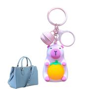 Porte-clés mignon en forme de carpincho | Pendentif mignon de sac à main avec porte-clés en charpèche, joli sac pendentif capybara porte-clés sac pendentif animal porte-clés pour sacs, téléphones