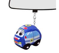 Porte-clés mignon en peluche | Porte-clés bébé camion de pompier, jouet éducatif doux pour sac à main, sac à dos, chambre d'enfant, maison, appartement, extérieur