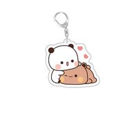 Porte-clés mignon panda Bubu & Dudu - Porte-clés mignon dessin animé Kawaii (style 1)