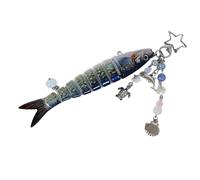 Porte-clés mignon - Pendentif poisson de 17,5 x 3 x 2 cm, pendentif décoratif en matériau ABS, accessoire de sac esthétique avec un design | Parfait pour sac à dos, portefeuille, handta