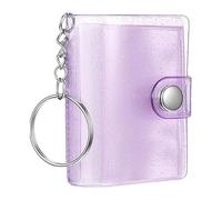 Porte-clés Mini Album Photo Transparent, Pendentif Portable 24 Poches pour Photos, Accessoire Souvenir Parfait pour, Adolescents et Adultes, Convient aux Portefeuilles et aux Sacs
