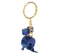 Porte-clés Mini Batterie, Métal Portable Instrument Porte-clés Percussion Tambour Charme Pendentif Porte-clés Mini Percussion Instrument Ornement Décoration pour Artisanat Musique Cadeaux(Bleu)