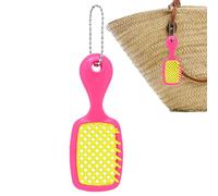 Porte-clés mini brosse, accessoire portable de couleur vive, petite brosse à cheveux compacte, outil de voyage pratique pour la famille, les étudiants, les adultes, les hommes et les femmes, usage