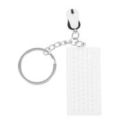 Porte-clés Mini Clavier et Souris, Breloque Décorative Blanche