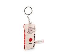 Porte-clés Mini Coussin en Peluche I Herz my cat 8cm avec Clochette