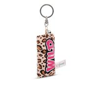 Porte-clés Mini Coussin en Peluche Sauvage 8 cm avec Clochette