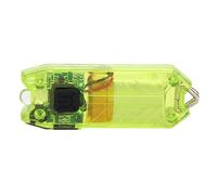 Porte-clés mini lampe de poche rechargeable USB avec luminosité maximale de 45 lm, deux modes d'éclairage, angle de faisceau de 100 degrés, boîtier en polycarbonate (vert)