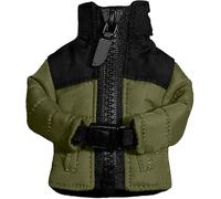 Porte-clés Mini-Manteau en Duvet, Porte-clés de Veste en Duvet, Porte-clés de Mini-Veste en Cuir Cool avec Fermeture éclair,Cadeaux de Veste clés Amusants et Uniques pour Hommes et Femmes (A)