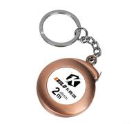 Porte-clés Mini mètre ruban rétractable 2 mètres portable et compact avec marquages clairs pour une mesure précise (couleur cuivre)