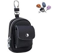 Porte-clés Mini Sac à Dos en Cuir véritable, Pochette de Rangement zippée Unie, étui à clés en Cuir PU, Format Mini Mignon, Cadeau Portable idéal pour Les fêtes