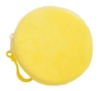 Porte-clés miniature coloré - Joli porte-monnaie rond - Joli porte-monnaie circulaire - Pendentif décoratif en peluche - Léger, jaune, Taille unique