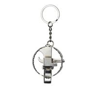 Porte-clés miniature créatif en fer avec piège à souris portable pour soulager le stress, collations amusantes et accessoire décoratif, Argenté., taille unique