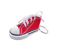 Porte-clés Miniature pour Chaussures Porte haussure Mode Pendentif Chaussure en Toile Cadeau Pendentif de Sac Porte-Clés Pendant de Voiture pour Femme Homme (Rouge)