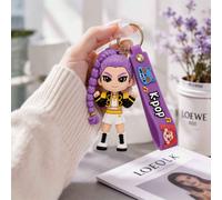 Porte-clés MINISO Hunter Squad K-Pop, porte-clés de poupée anime de groupe de filles mignonnes, breloques de sac à dos et de sac à main kawaii pour la rentrée scolaire, pendentif jouet d'idole esthéti