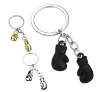 Porte-clés Mitaine De Boxe - Porte-clés En Métal En De Zinc | Accessoire Cadeau Robuste Et Durable, Finition Or Argent Noir, Symbole D'harmonie D'équilibre Léger Pour Le Prix Ďe Fête À Thème