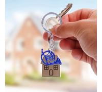 Porte-clés, Modèle de Cor Français, Forme de Corne Lisse pour Sacs à Dos(Porte-clés cor d'harmonie Bleu)