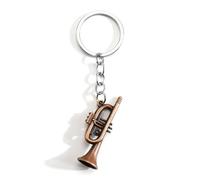 Porte-Clés Moderne, Trompette, Cornet Et Saxophone Design Minimaliste Et Créatif, Cadeau Pour Femme, Anniversaire, Sœur, Petit Ami, Bijou De Sac Et Accessoires élégants (C-Rouge ancien)