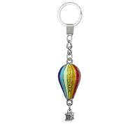 Porte-clés montgolfière, porte-clés ballon arc-en- Porte-clés ballon arc-en-,Porte-clés de sac à dos à breloques, porte-clés de voiture mignon, accessoires de porte-clés