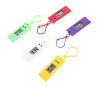 Porte-clés Montre Digitale Pte Clé 5 Pcs en Plastique Présent Rentrée | Digital Face, Clip-on Convenience, Lecture Rapide pour Paquet à Dos, Usage Examen, Lot de Cinq Pièces Couleur Aléatoire