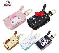 Porte-Clés Motif Dessin Animé Kawaii My Melody Kuromi, Porte-Clés De Voiture, Sac À Fermeture Éclair En Pu, Mignon, Cadeau De Noël, Nouvelle Collection