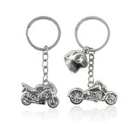 Porte-Clés Moto 2 Pièces, Porte-Clés en Métal, Porte-Clés Cadeaux, Porte-Clés Modèle Mini Moto, Porte-Clés Personnalisés Mode