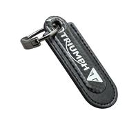 Porte-clés Moto en Cuir de Haute Qualité en Microfibre et Fibre de Carbone pour Triumph Porte-clés en Cuir de Haute Porte-clés Moto Portable Polyvalent Durable Accessoires,Black-A