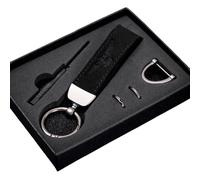 Porte-clés Moto Suède pour Harley Porte-clés en Cuir de Haute Porte-clés Moto Portable Polyvalent Durable Accessoires,Black-A