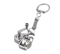 Porte-clés moulinet de pêche, design réaliste, matériau en, pendentif moulinet de pêche en métal, mini porte-clés, portable compact, pour les jours de voyage, le temps scolaire, les événements