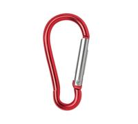 Porte-clés Mousqueton 10 pièces, Mousqueton Porte-clés en Aluminium, Kit de Boucle de Bouteille d'eau de Camping en Plein air pour l'escalade et la randonnée(Red)