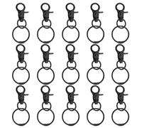 Porte-clés mousqueton 15 pièces, porte-clés en métal, porte-clés à pince, porte-clés avec tête pivotante, boucle de laisse pour chien, porte-clés à boulon, pendentif porte-clés