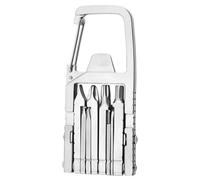 Porte-clés multi-outils 12 en 1, tournevis porte-clés en acier inoxydable, mousqueton multi-outils pliable, - de poche portable avec décapsuleur