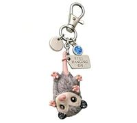Porte-clés multi-usage « A Little Opossum for You » - Cadeau d'anniversaire - Pendentif de sac à dos - À suspendre sur un porte-clés Opossum pour décoration de sac à dos, Mars, 2.76x2.76x1.97(inch)