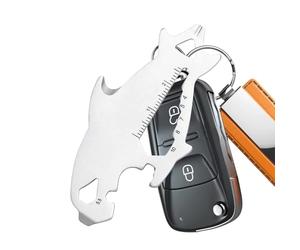 Porte-clés multi-usages, gadget de poche, kit d'outils de porte-clés multifonction, pour camping, pêche, randonnée, équipement utilitaire, accessoire de survie à domicile pour homme, femme, papa, 7,5