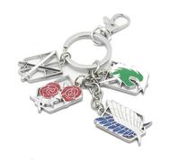 Porte-clés multiculturel avec blason du régiment pour les fans de l'AOT