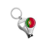 Porte-clés multifonction avec décapsuleur et coupe-ongles - Motif drapeau national du Portugal - Cadeau souvenir