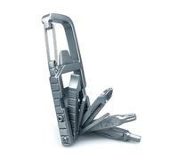 Porte-clés multifonction en acier inoxydable - Outil d'extérieur - Ouvre-bouteille - Outil de poche portable - Combinaison robuste en acier inoxydable