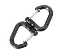 Porte-clés multifonction en forme de S avec mousqueton rotatif à 360 degrés