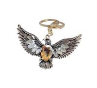 Porte-clés multifonctionnel décoré de Motifs d ' ailes de faucon, yeux brillants, pierre, Vintage, parfait pour à main ou