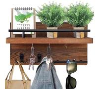 Porte-clés Mur, - Polyvalent Cintre Décoratif Rétro Bois, Organisateur Clés Avec Crochet, Pour Tablette Flottante Manteau Courrier | Multipurpose Outdoor Indoor Utility stylish