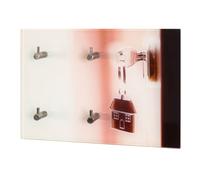 Porte-Clés Mural en Verre "Home" 30cm Multicolore
