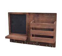 Porte-clés mural, organisateur de courrier mural en bois, organisateur de lettres de support mural décoratif, support de style vintage, pour la maison, l'entrée, le salon ou le vestiaire