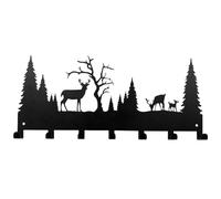 Porte-clés mural - Porte-clés 30,5 x 12,7 x 1,5 cm | Support mural pour porte en métal | Support adhésif en métal | Crochets pour muraux, pour porte d'entrée, couloir, salon, chambre à coucher