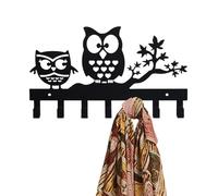 Porte-clés mural, porte-clés mural - Crochets porte-clés noirs pour montage mural - Crochets porte-clés décoratifs muraux, porte-clés avec matériel de montage pour salon, cuisine, salle de bain