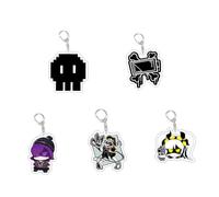 Porte Clés Murder Uzi Drone 5 Pcs Cartoon Murder Dron Figurine J N Cyn Pendentifs Porte-Clés Decoration Acrylique Keychain