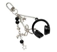 Porte-clés Musical - Charme Casque 1,37 Pouces | Porte-clés En Acrylique En De Zinc - Sac Léger De 15 G, Portefeuille, Sac À Dos, Décoration, Cadeau Parfait Pour Les Fans De Musique, Les Amis